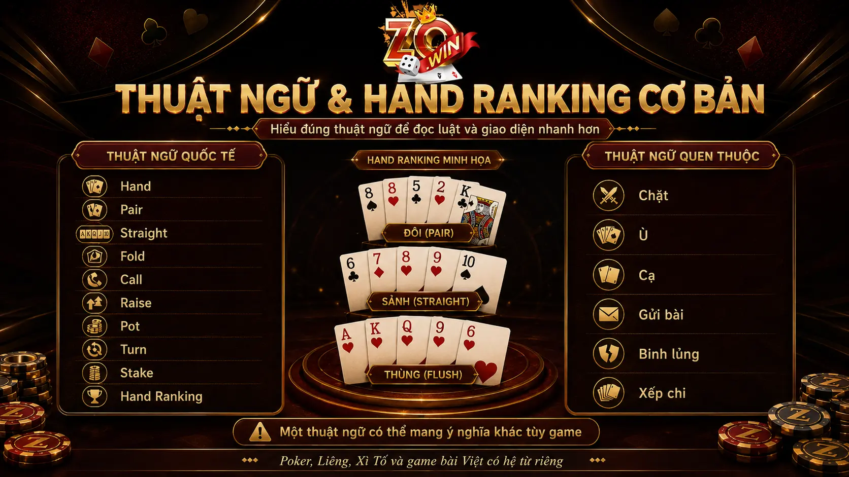 Thuật ngữ & Hand Ranking cơ bản