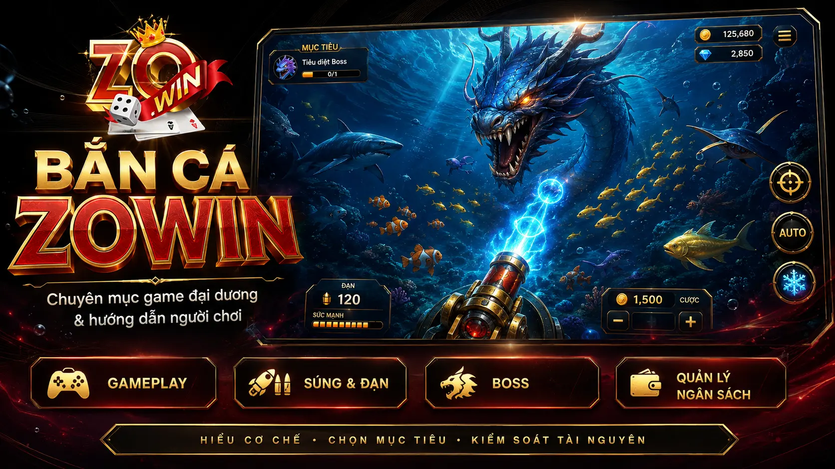 BẮN CÁ ZOWIN – Khám phá thế giới game đại dương