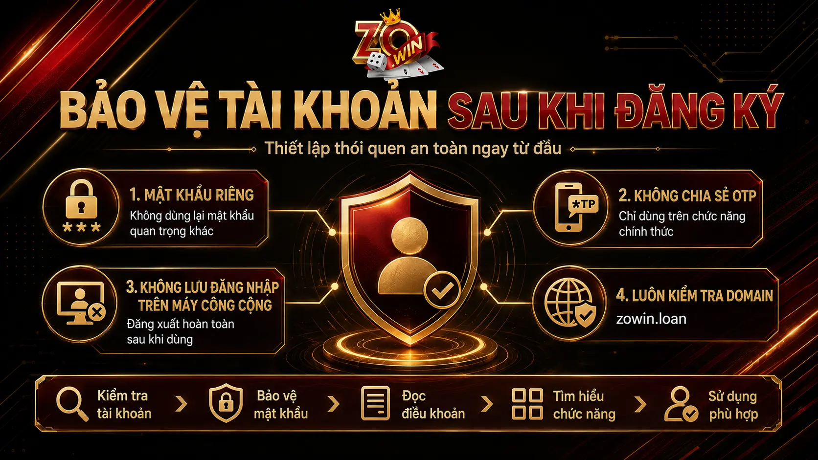 Bảo mật tài khoản ngay sau khi đăng ký