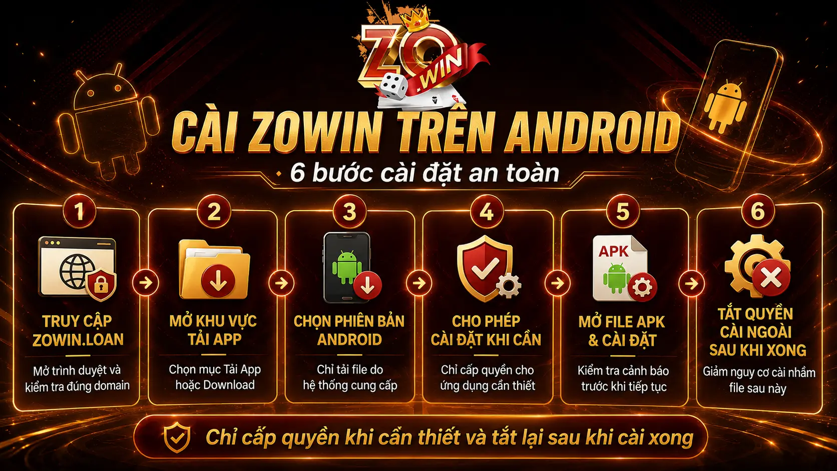 Hướng dẫn tải app ZOWIN cho Android