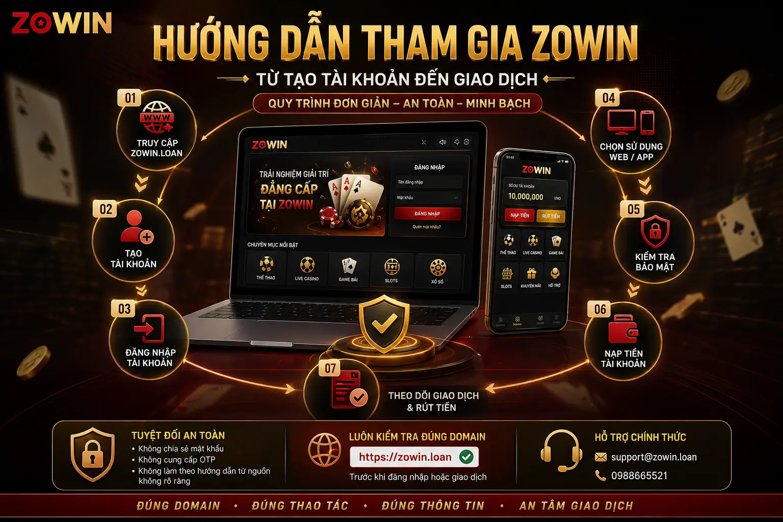 Quy trình tham gia ZOWIN từ A đến Z